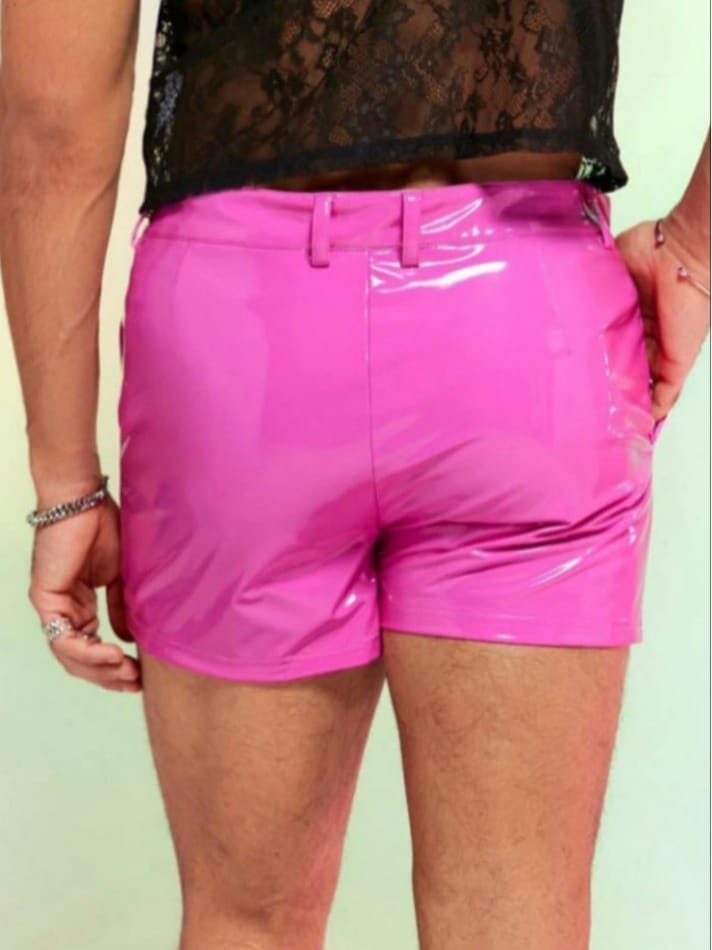 Electric Pink Vinyl Shorts